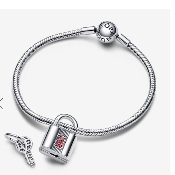 - Nwt Pandora Padlock and Key Dangle Charm - Picture 2 of 6